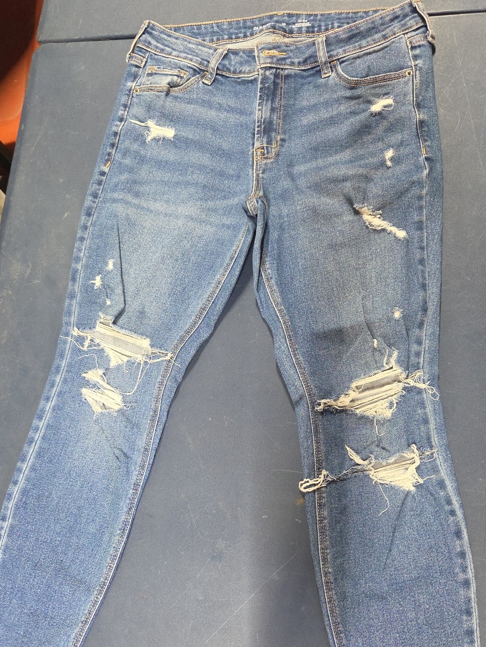 Old Navy Blue Rockstar Super Skinny Jeans